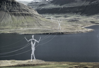 Illustration for article titled These Beautiful Giant Sculptures Support Power Lines With Style